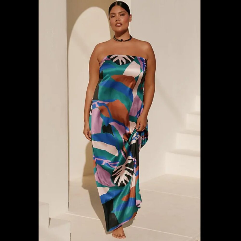 Brand New VILLA FRESCA  halle strapless maxi dress